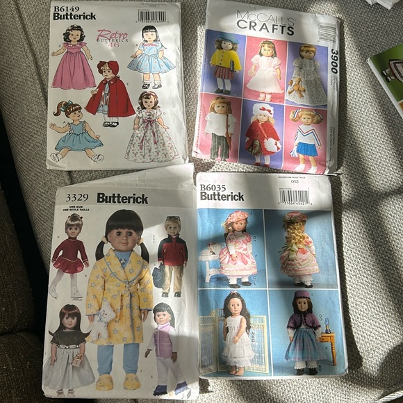 4 McCall’s doll clothes patterns - Picture 1 of 7